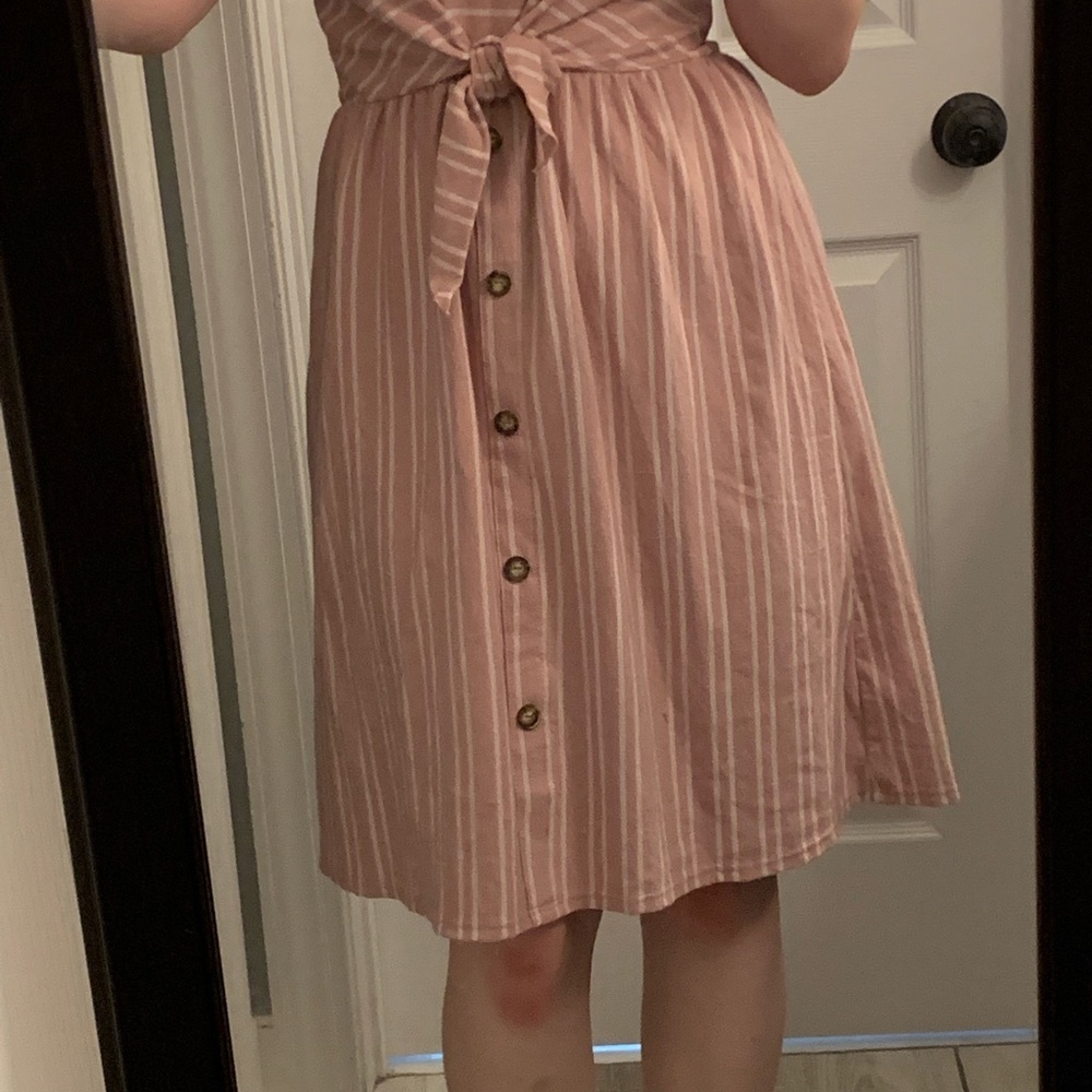 Caution To The Wind Pink and White Dress - Picture 2 of 5